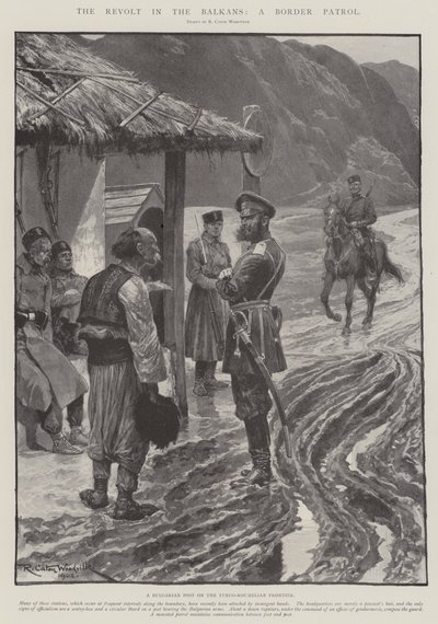 The Revolt in the Balkans, a Border Patrol by Richard Caton Woodville junior